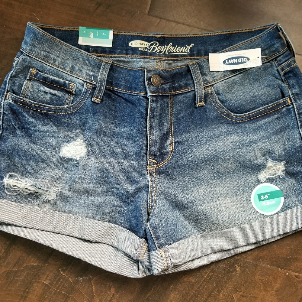 Old Navy Boyfriend Short Jean Denim Distressed